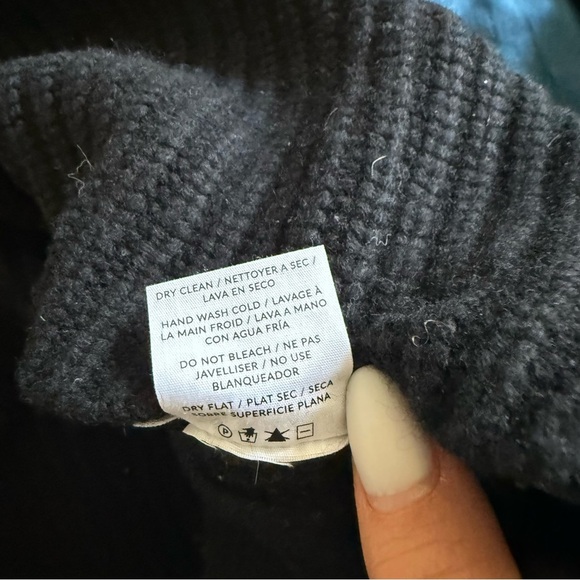 Naadam Cashmino Oversized Ribbed Turtleneck Wool Cashmere Size Small - Picture 12 of 12